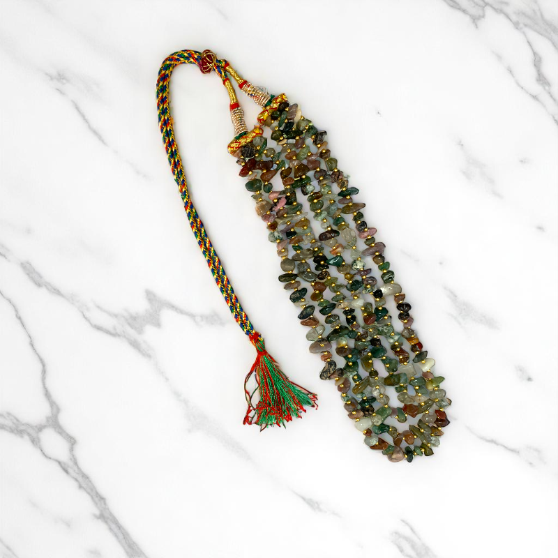 Sacred Earth Layered Necklace | Indian Agate Stone - For Women | Includes: Necklace