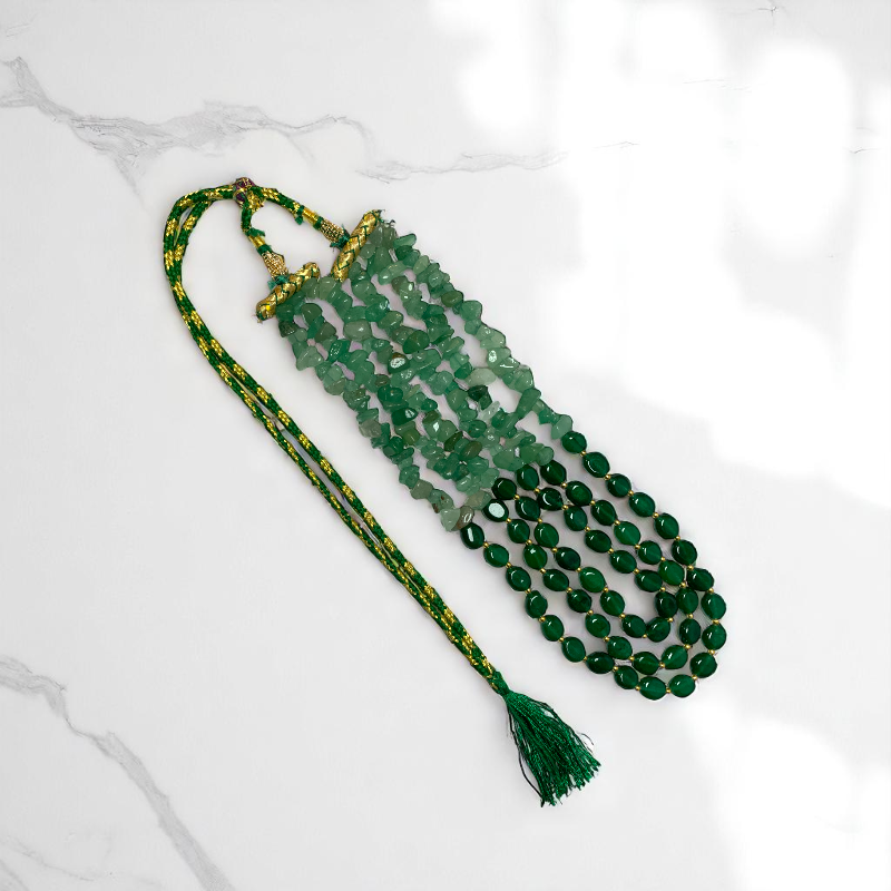 Empress of Emeralds Layered Necklace | Green Aventurine Stone - For Women | Includes: Necklace