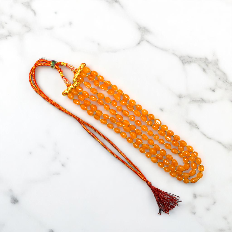 Queen’s Horizon Layered Necklace | Orange Onyx Stone - For Women | Includes: Necklace