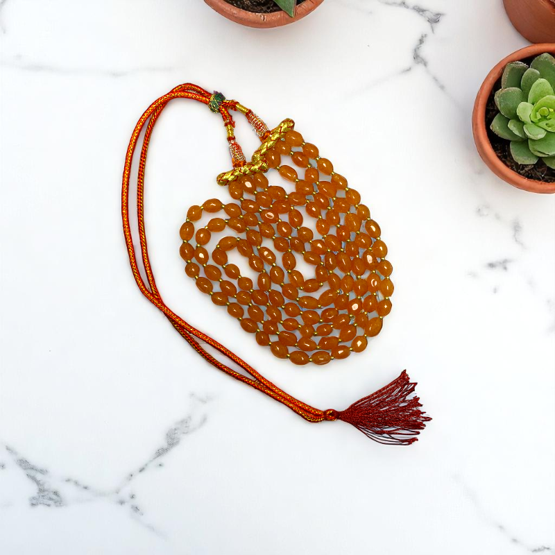 Queen’s Horizon Layered Necklace | Orange Onyx Stone - For Women | Includes: Necklace