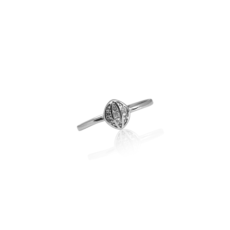 Graceful Ovate Ring | 925 Silver & Zircon - For Women | Includes: Ring