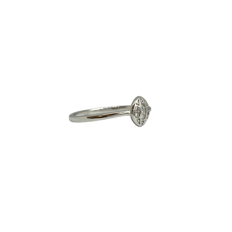 Graceful Ovate Ring | 925 Silver & Zircon - For Women | Includes: Ring