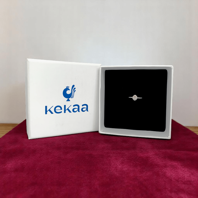 Graceful Ovate Ring | 925 Silver & Zircon - For Women | Includes: Ring