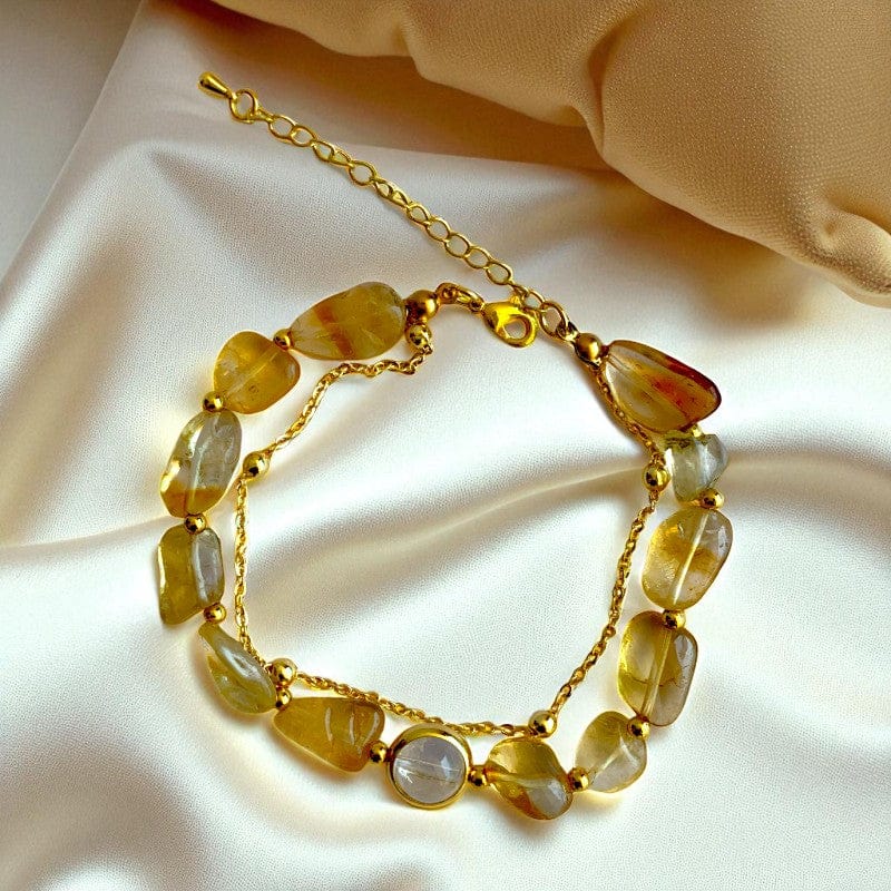 Sunbeam Double Layered Bracelet | Citrine - For Women | Includes: Bracelet