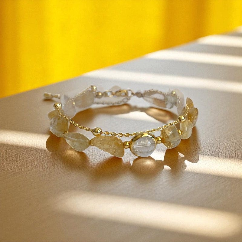 Sunbeam Double Layered Bracelet | Citrine - For Women | Includes: Bracelet