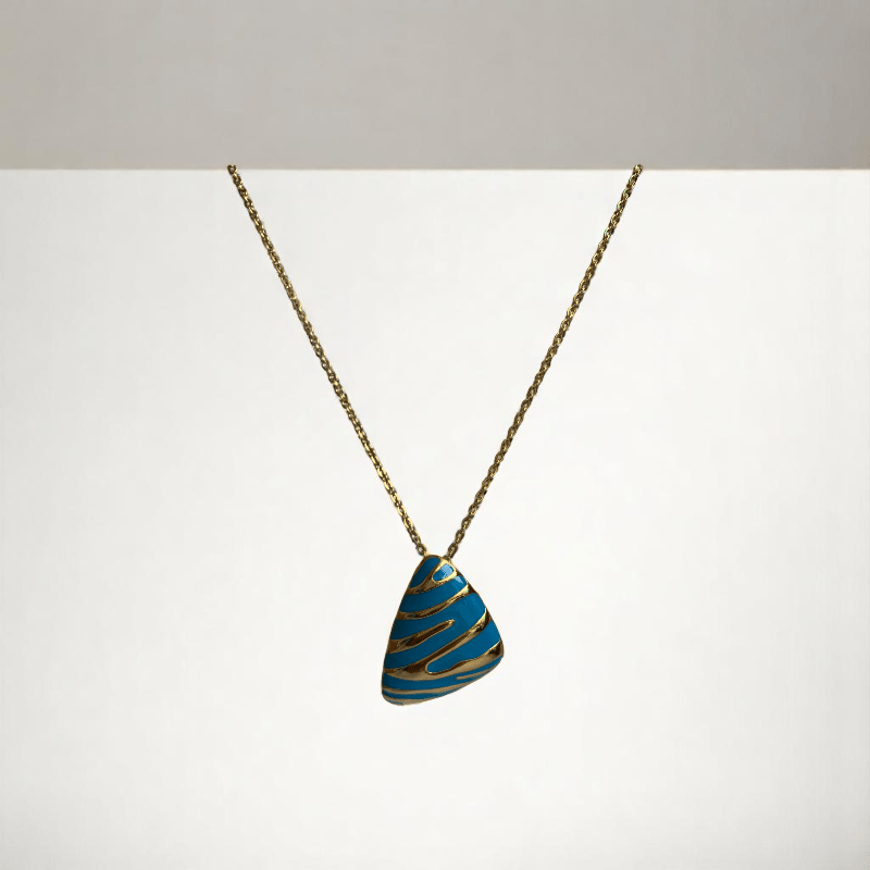Turquoise Prism Set | PVD 18k Gold Plated - For Women | Includes: Necklace, Bracelet, Earrings, Ring