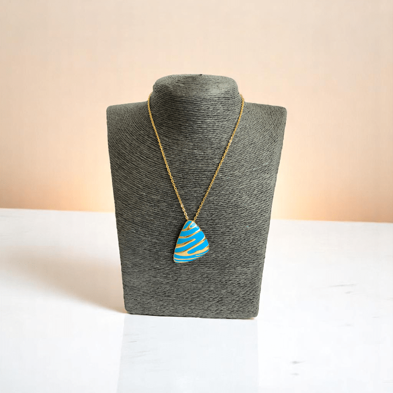 Turquoise Prism Set | PVD 18k Gold Plated - For Women | Includes: Necklace, Bracelet, Earrings, Ring