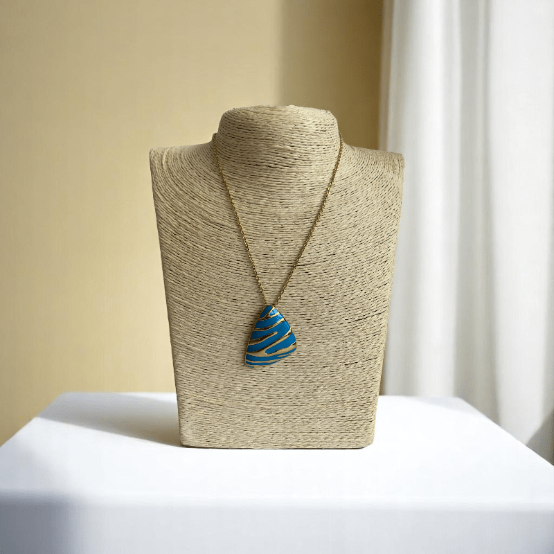 Turquoise Prism Set | PVD 18k Gold Plated - For Women | Includes: Necklace, Bracelet, Earrings, Ring