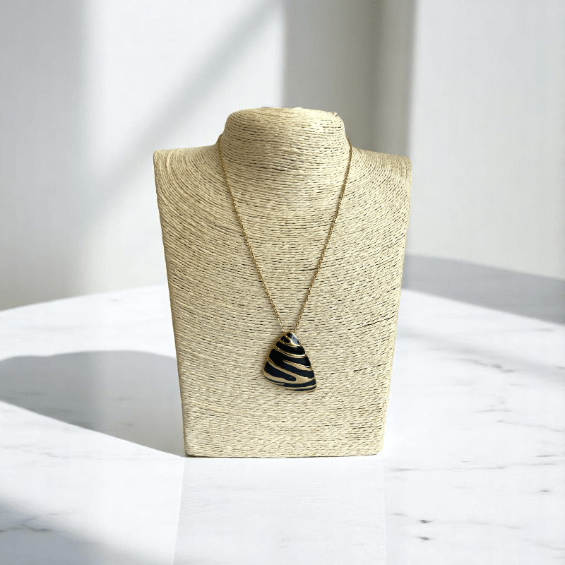 Noir Prism Set | PVD 18k Gold Plated - For Women | Includes: Necklace, Bracelet, Earrings, Ring