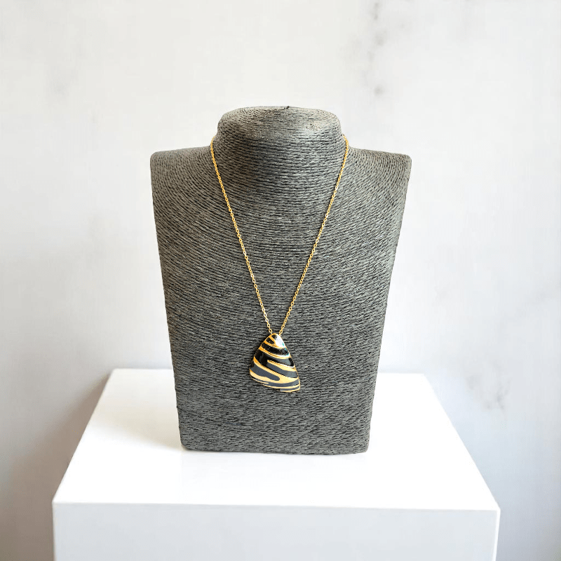 Noir Prism Set | PVD 18k Gold Plated - For Women | Includes: Necklace, Bracelet, Earrings, Ring