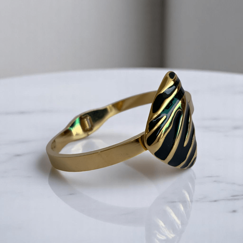 Noir Prism Set | PVD 18k Gold Plated - For Women | Includes: Necklace, Bracelet, Earrings, Ring