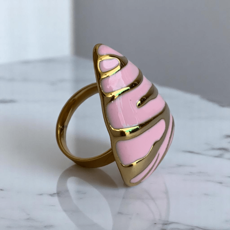 Blush Prism Set | PVD 18k Gold Plated - For Women | Includes: Necklace, Bracelet, Earrings, Ring