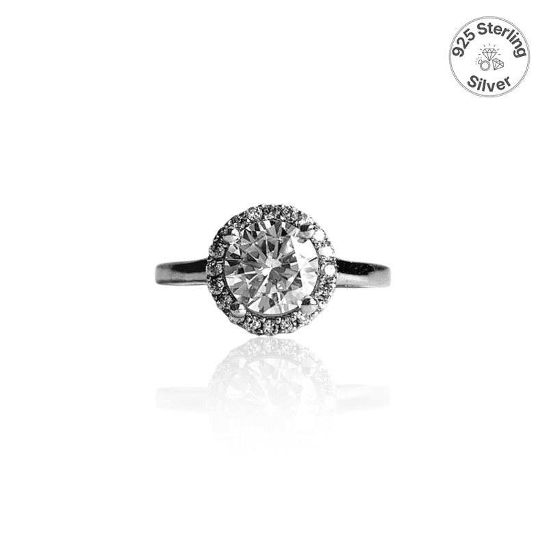 GlimmerGlow Ring | 925 Silver & Zircon - For Women | Includes: Ring