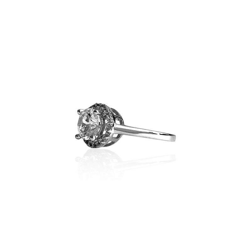 GlimmerGlow Ring | 925 Silver & Zircon - For Women | Includes: Ring