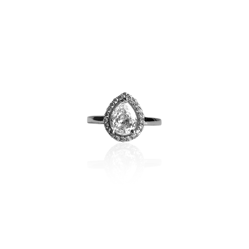 Lustrous Zircon Ring | 925 Silver & Zircon - For Women | Includes: Ring