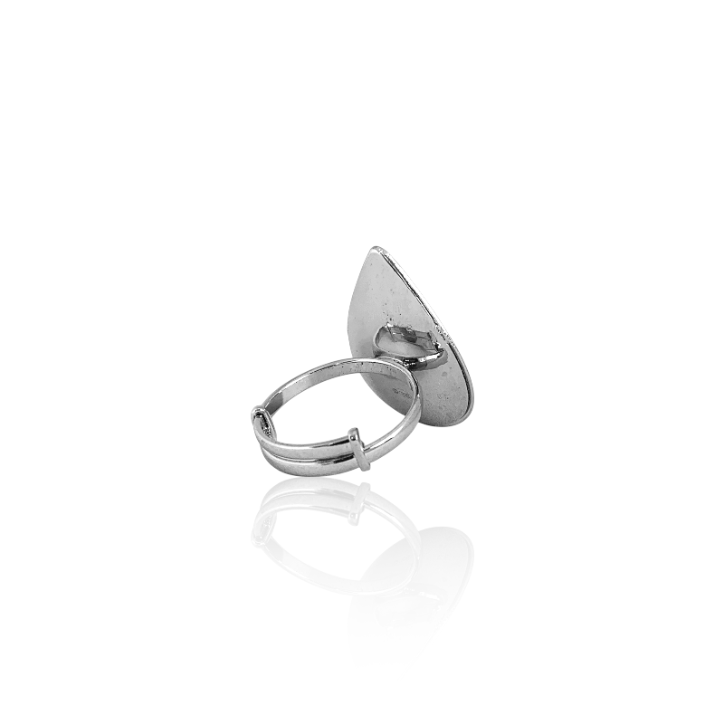 Dewdrop Leaf Ring | 925 Silver & Zircon - For Women | Includes: Ring