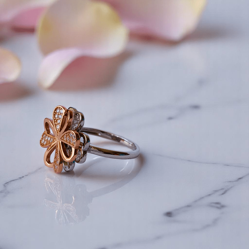 Daisy Dream Ring | 925 Silver & Rose Gold plating - For Women | Includes: Ring