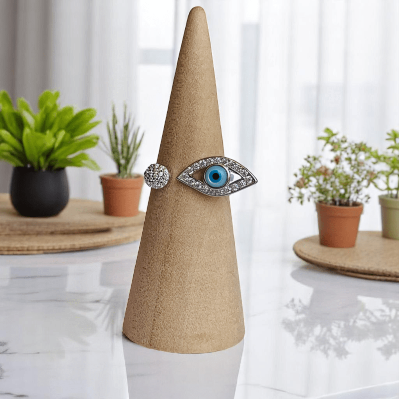 Protective Evil Eye Ring | 925 Silver & Zircon - For Women | Includes: Ring