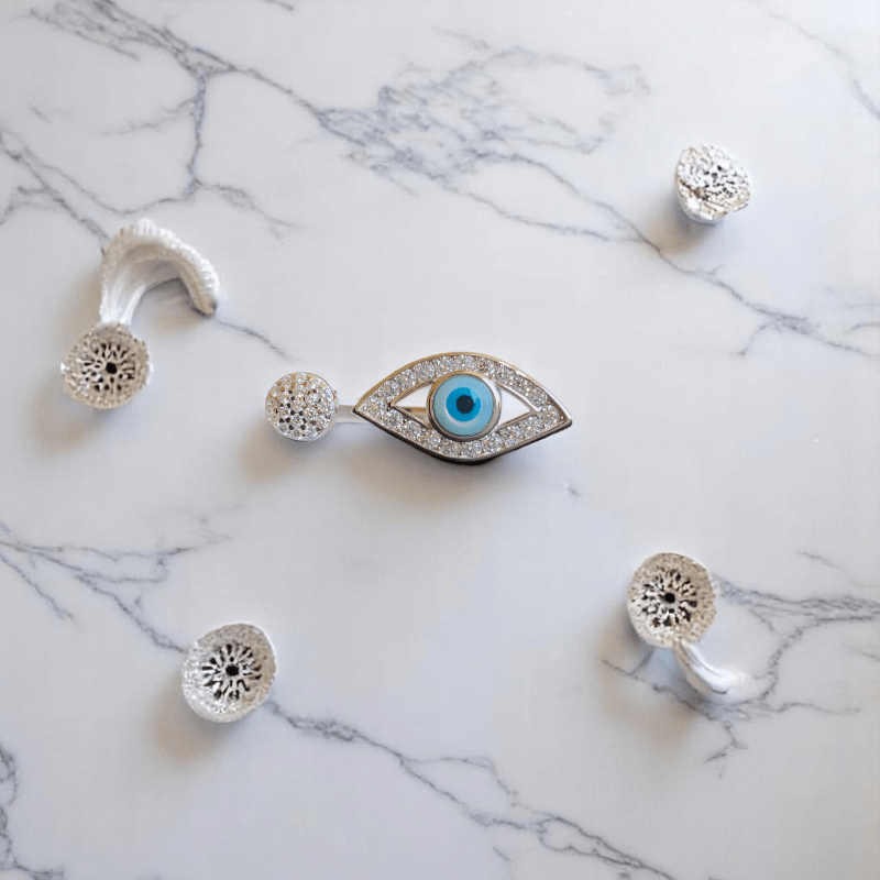 Protective Evil Eye Ring | 925 Silver & Zircon - For Women | Includes: Ring