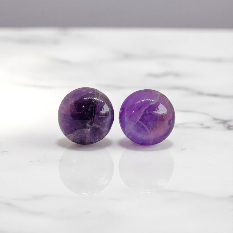 Violet Calm Studs | Amethyst Stone - For Women | Includes: Earrings