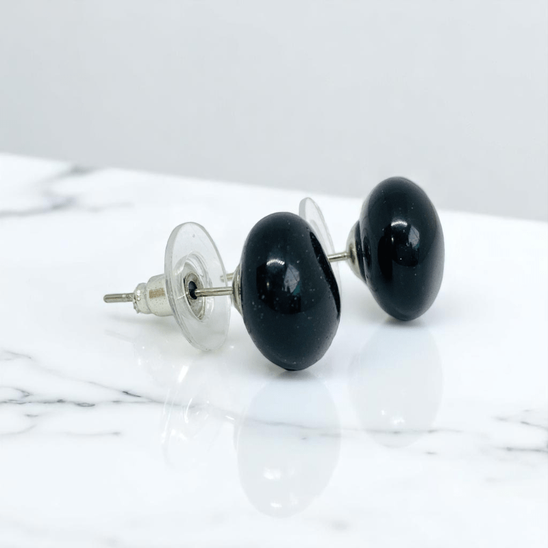 Midnight Guard Earrings | Obsidian Stone - For Women | Includes: Earrings
