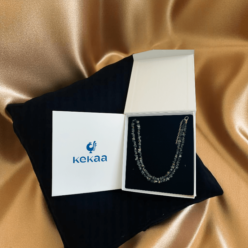 Snowflake Necklace | Snowflake Obsidian Stone – For All | Includes: Necklace