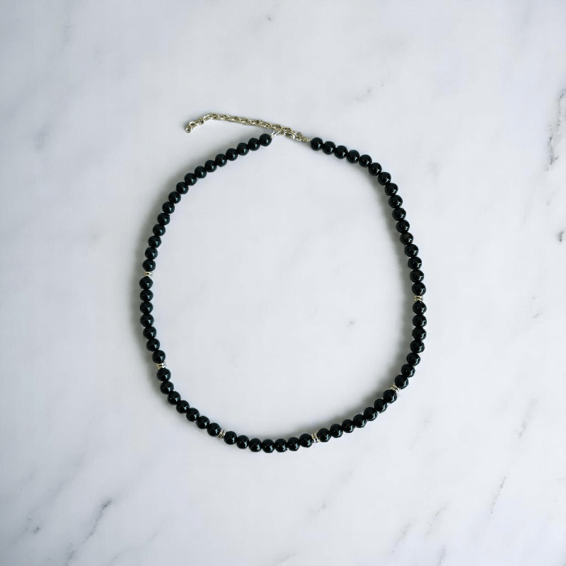 Enchanted Scales Necklace | Black Obsidian Stone - For All | Includes: Necklace
