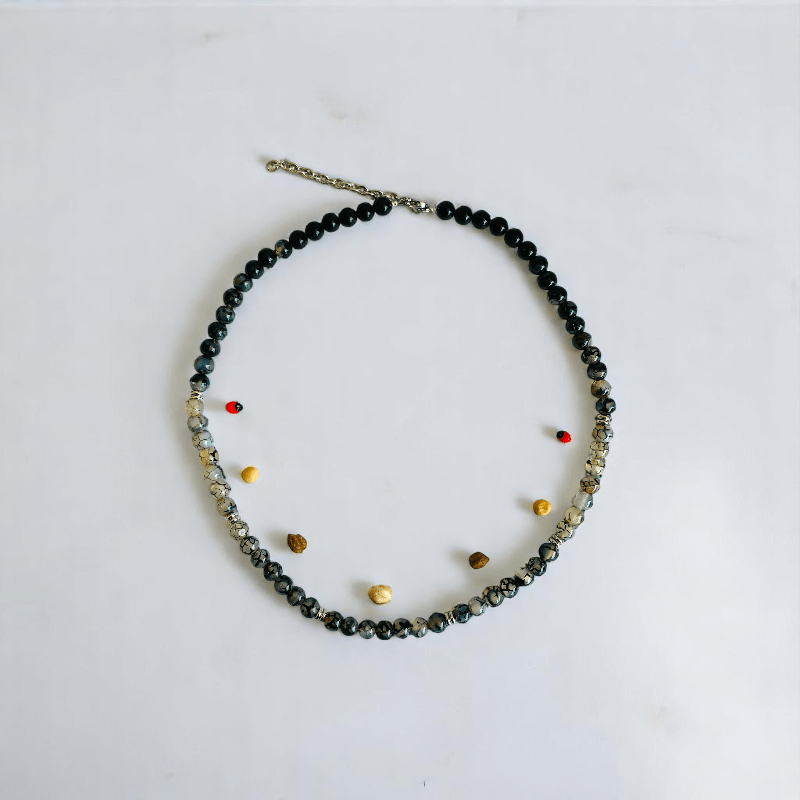 Dragon’s Heart Necklace | Dragon Vein Agate Stone - For All | Includes: Necklace