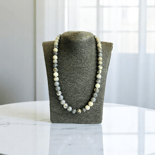 Mystic Web Necklace | Black Web Jasper Stone - For All | Includes: Necklace