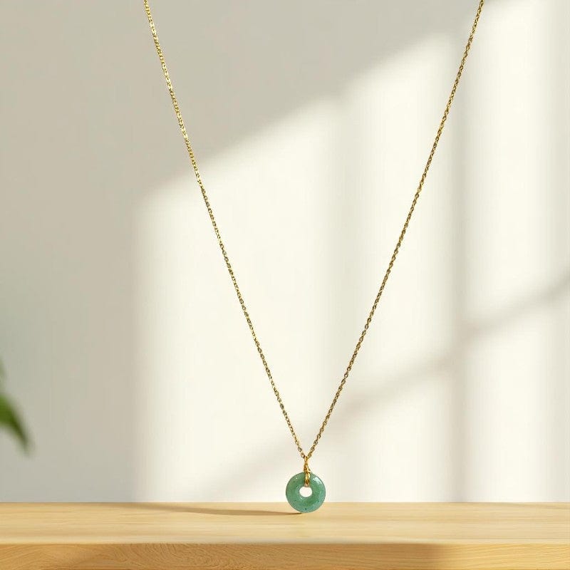 Harmony Donut Pendant Necklace | Green Aventurine - For Women | Includes: Necklace