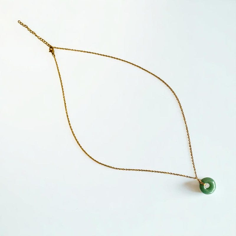 Harmony Donut Pendant Necklace | Green Aventurine - For Women | Includes: Necklace