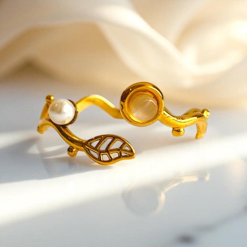 Wavy Adjustable Ring | 18K PVD Gold Plated - For Women | Includes: Ring