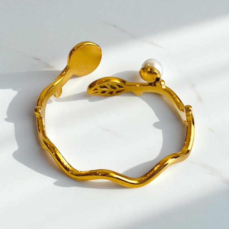 Wavy Adjustable Ring | 18K PVD Gold Plated - For Women | Includes: Ring