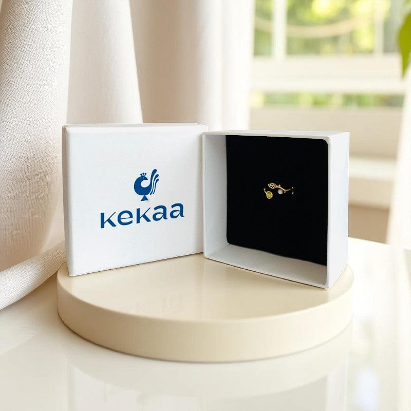 Wavy pearly Adjustable Ring | 18K PVD Gold Plated - For Women | Includes: Ring