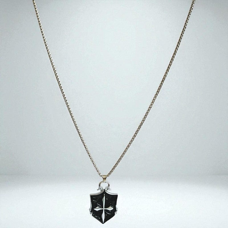 Medieval Gothic Shield Necklace | Premium Alloy - For Men | Includes: Necklace