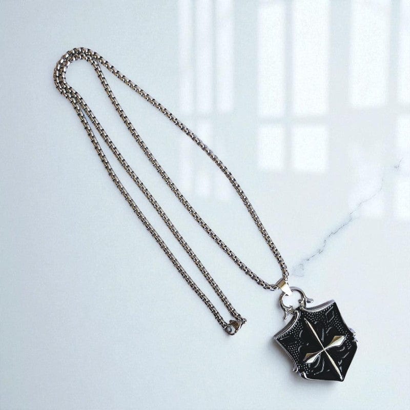 Medieval Gothic Shield Necklace | Premium Alloy - For Men | Includes: Necklace