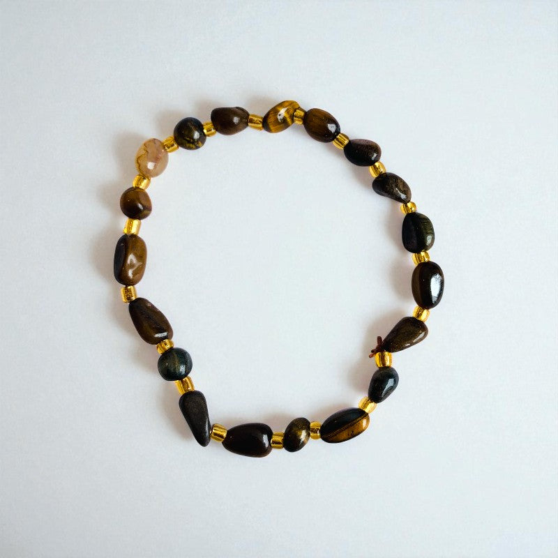 Inner Balance | Rose Quartz & Tiger Eye - For Women | Includes: Bracelets (set of 2)