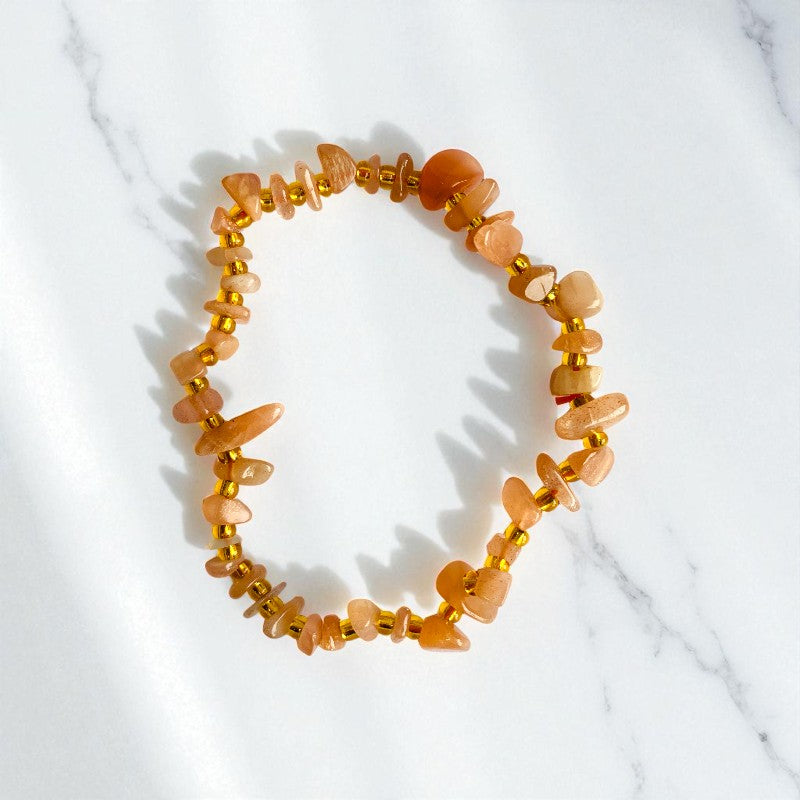 Solar Fusion Set | Sunstone & Moldavite - For Women | Includes: Bracelets (Set of 2)