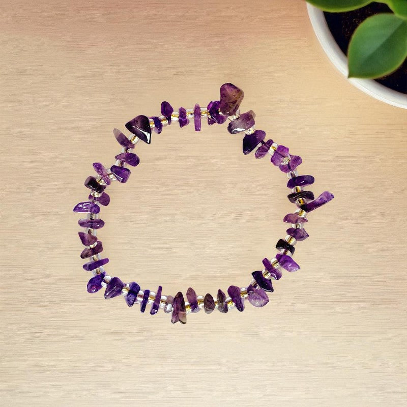Radiant Harmony | Amethyst & Lemon Quartz - For Women | Includes: Bracelets (Set of 2)
