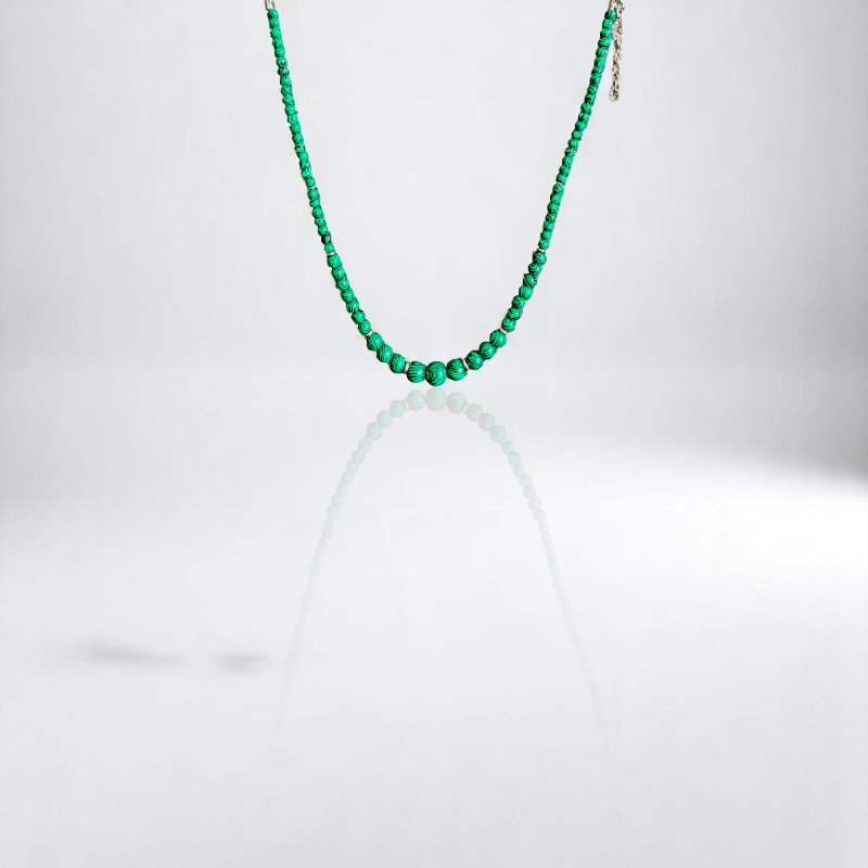 Emerald Flow Set | Malachite Stone - For Women | Includes: Necklace, Bracelet