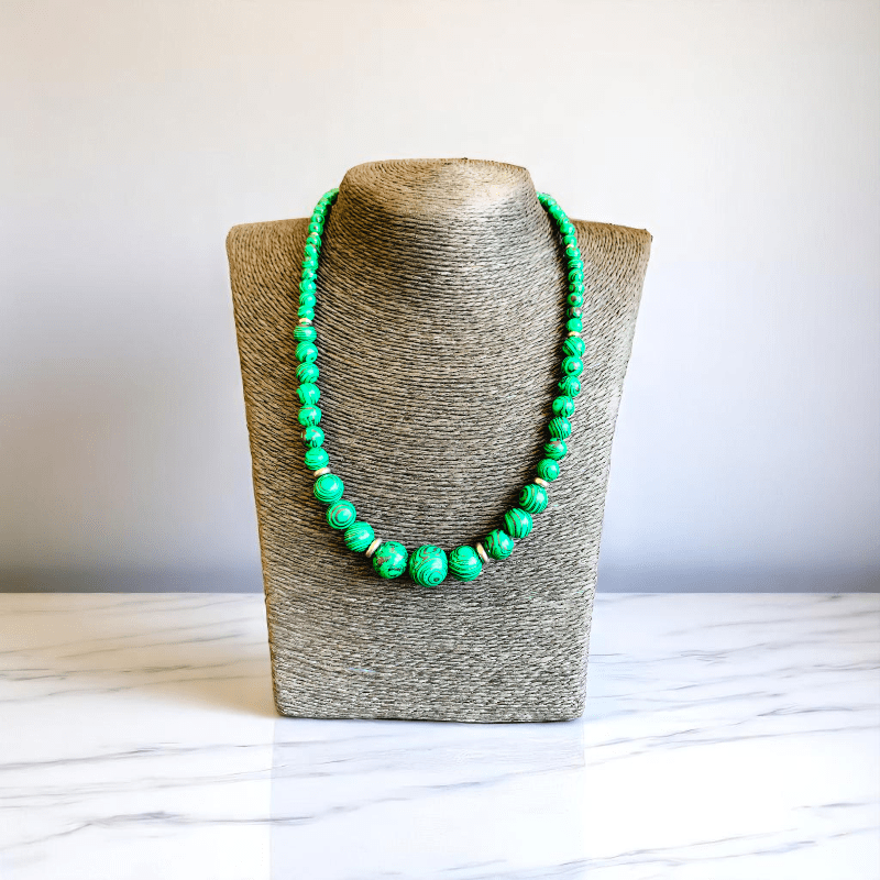 Nature’s Grace Necklace | Malachite Jade Stone - For Women | Includes: Necklace