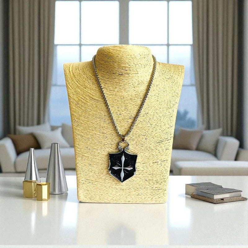 Medieval Gothic Shield Necklace | Premium Alloy - For Men | Includes: Necklace