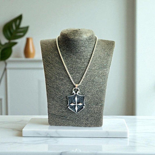 Medieval Gothic Shield Necklace | Premium Alloy - For Men | Includes: Necklace