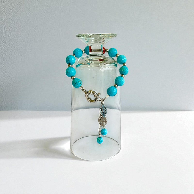 Vibrant Spirit Bracelet | Red Onyx & Turquoise Stone and PVD Plated - For Women | Includes: Bracelet