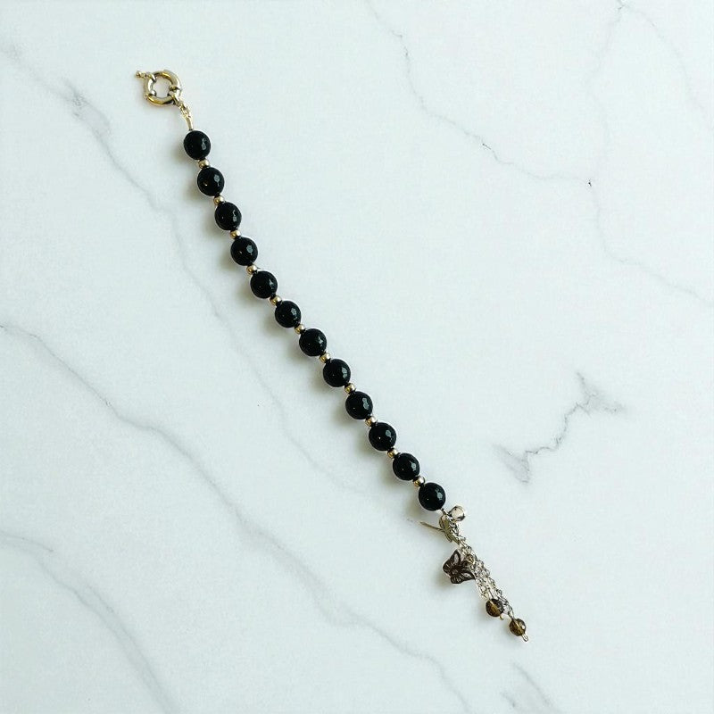 Shadow Elegance Bracelet | Black Obsidian Stone - For Women | Includes: Bracelet