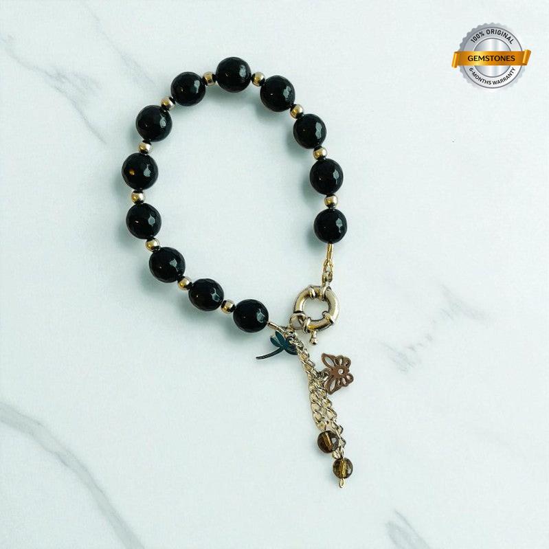 Shadow Elegance Bracelet | Black Obsidian Stone - For Women | Includes: Bracelet