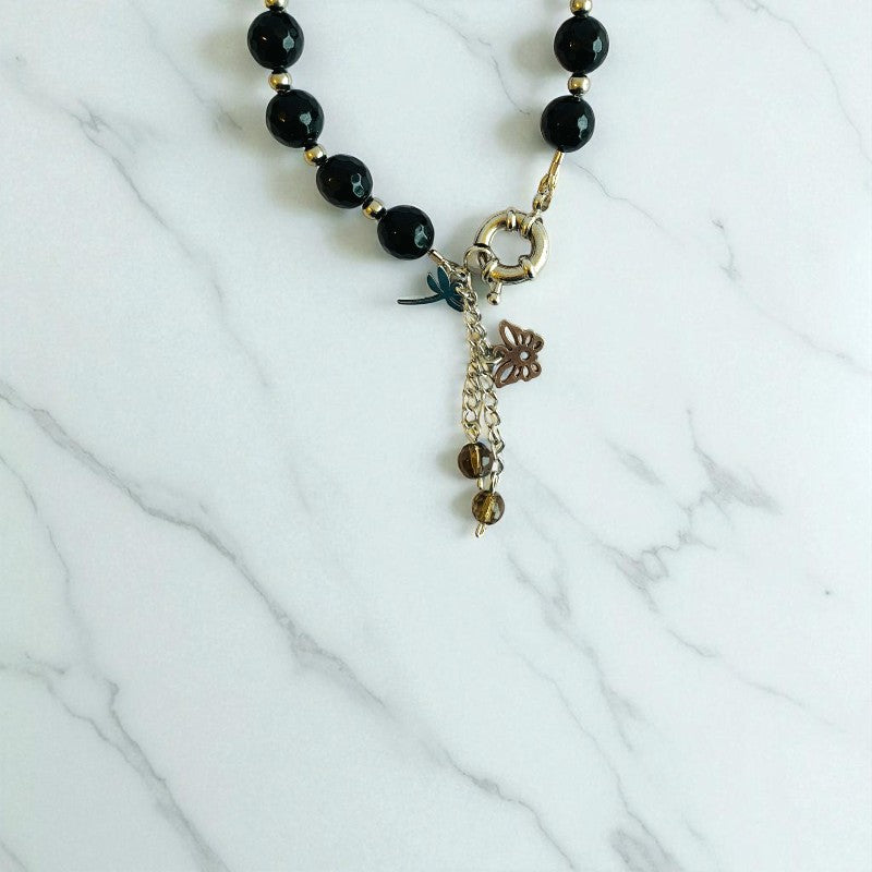 Shadow Elegance Bracelet | Black Obsidian Stone - For Women | Includes: Bracelet