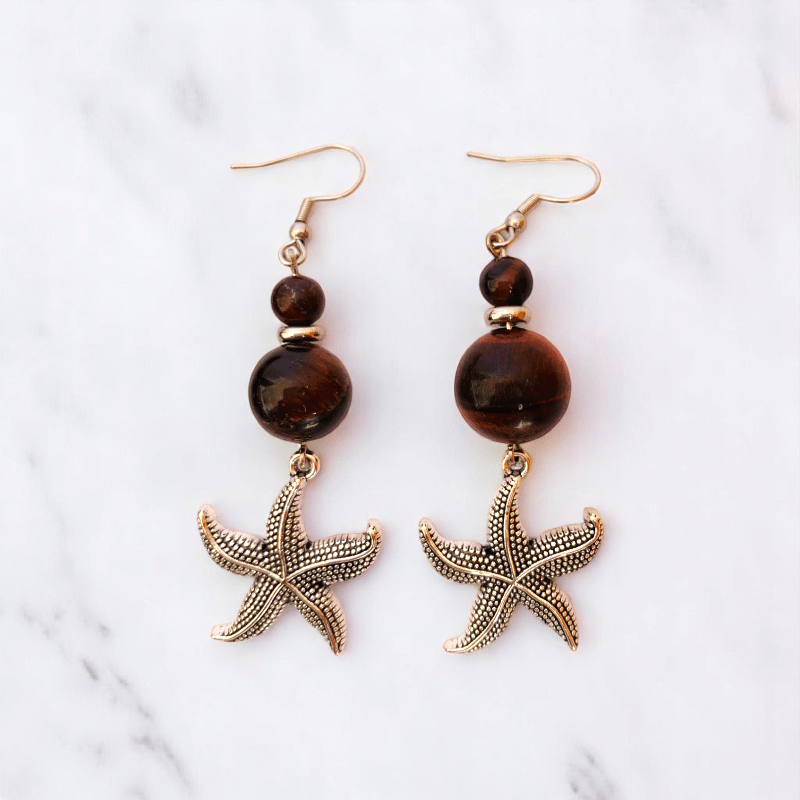 Ocean Ember Set | Red Tiger Eye Stone - For Women | Includes: Necklace, Bracelet, Earring