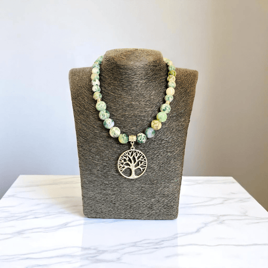 Nature’s Wisdom Necklace | Tree Agate Stone - For Women | Includes: Necklace