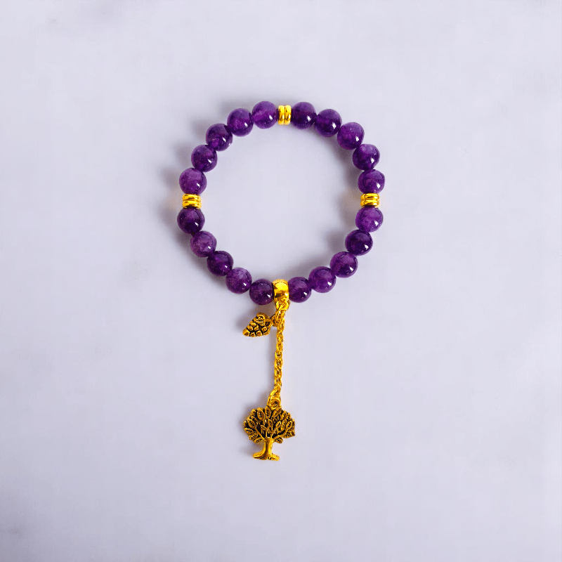 Soul Tree Set | Amethyst Stone - For Women | Includes: Necklace, Bracelet, Earring